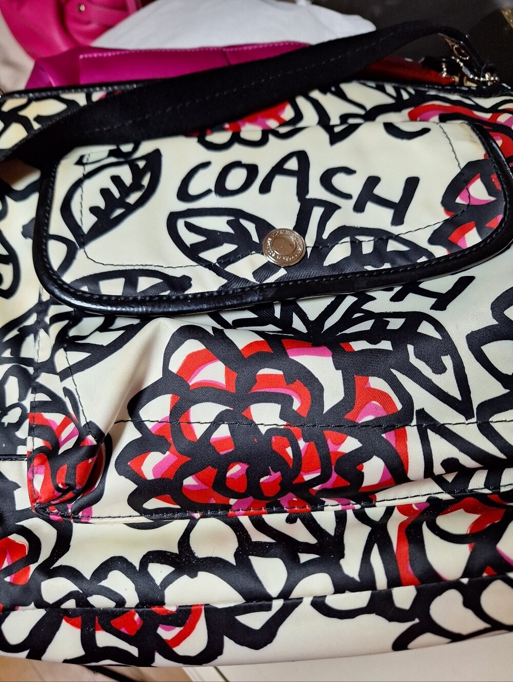 Coach Vintage Floral Poppy Graffiti Crossbody
